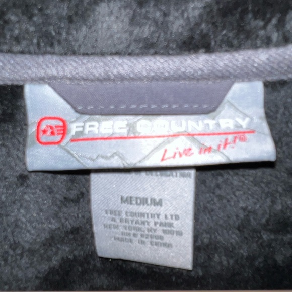 Women’s Grey/Black Free Country Medium fleece lined Jacket with Hoodie - Picture 2 of 7